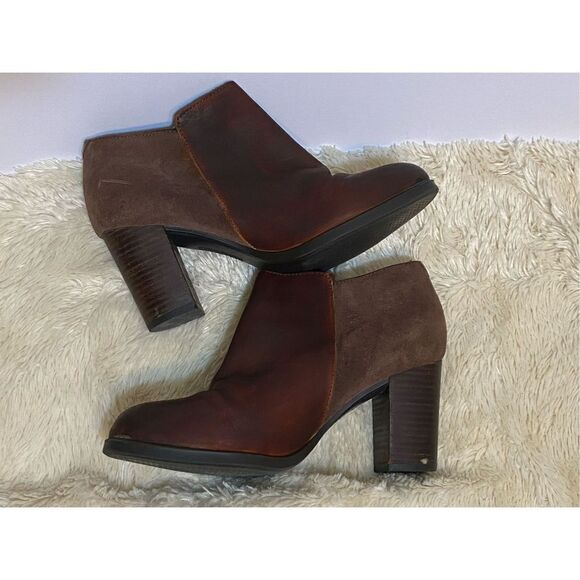 Sperry Women’s Top Sider Ankle Dasher Lillie Side Zip Block Heel Brown Sz 8 - Picture 5 of 8